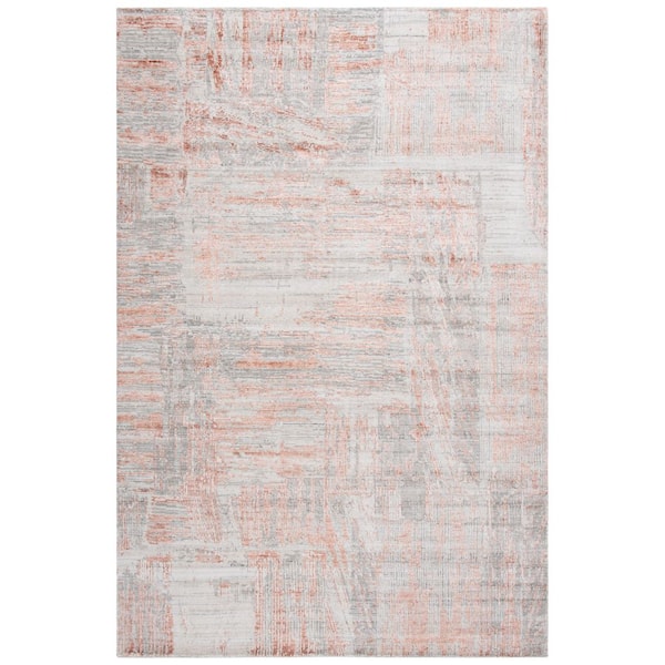 Bedford 6 ft. x 9 ft. Gray/Rust Abstract Area Rug