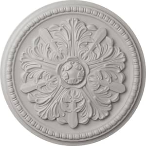 1-1/2 in. x 16-7/8 in. x 16-7/8 in. Polyurethane Swindon Ceiling Medallion, Ultra Pure White
