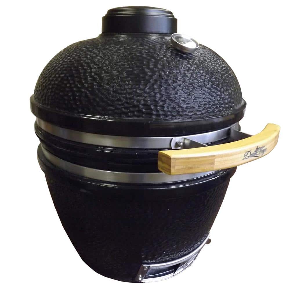 Duluth Forge 18 in. Kamado Charcoal Ceramic Grill and Smoker in Black -  140030
