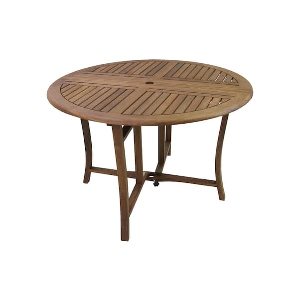 Dia Eucalyptus Outdoor Dining Table, Round Table Top Home Depot