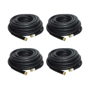 0.75 in. Dia x 50 ft. Industrial Rubber Garden Water Hoses with Brass Fittings (4-Pack)