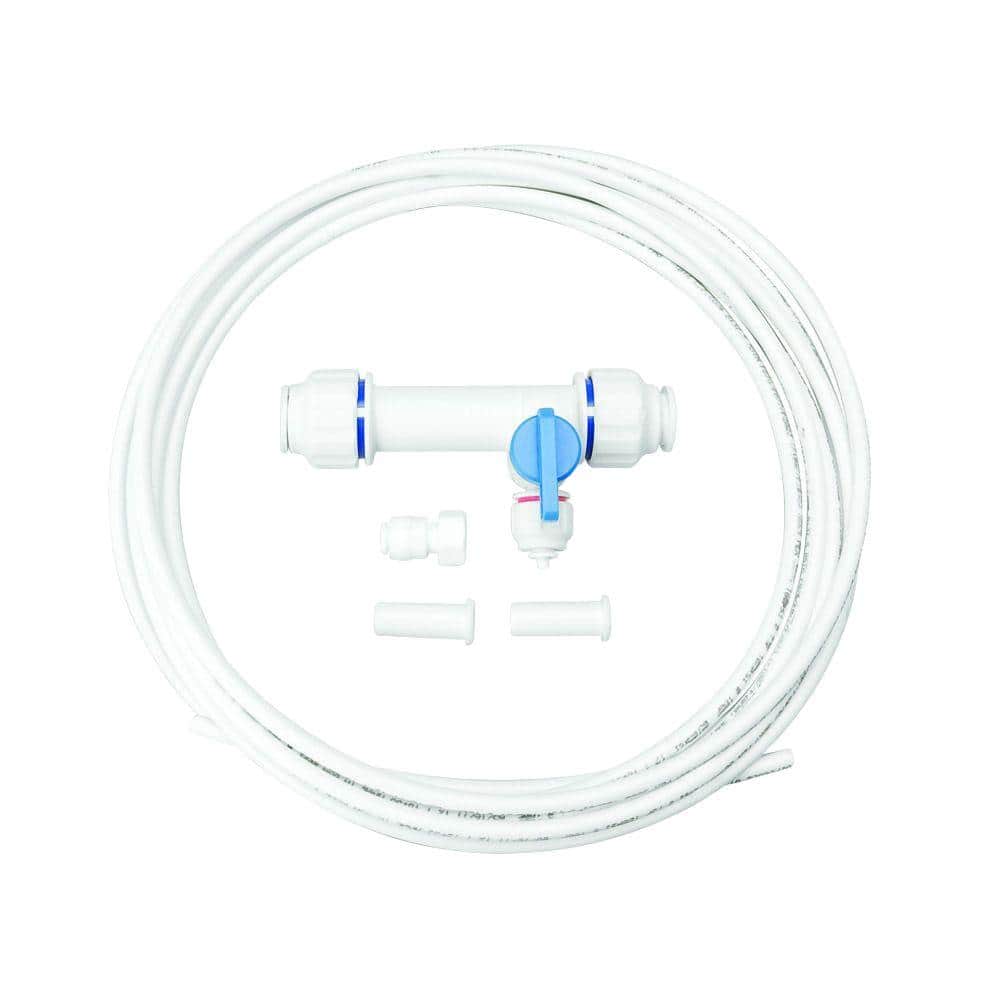 PEX Refrigerator Water Line Kit - 25FT Ice Maker Tubing with Tee