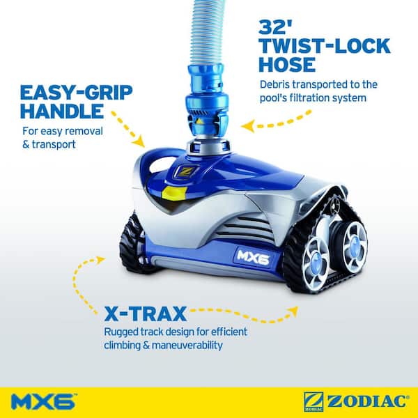 Zodiac Inground Robotic Suction Side Pool Vacuum MX6 - The Home Depot