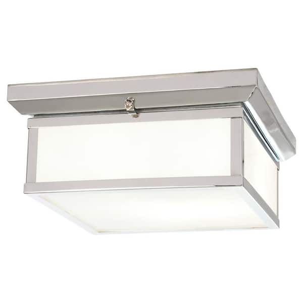 Daventry Bath 2-Light Polished Nickel Flush Mount