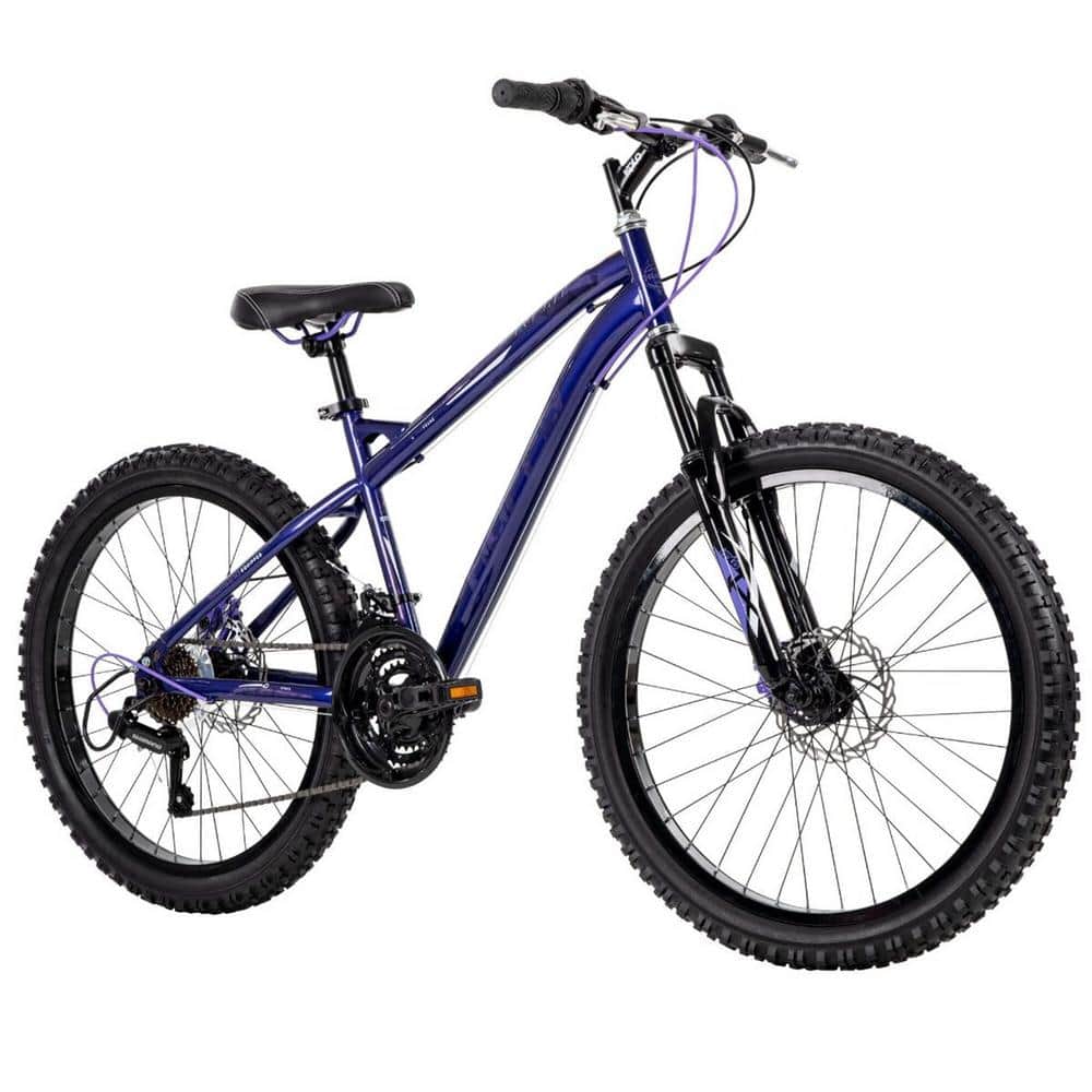 nood kom Aanvankelijk Huffy Extent 24 in. 18-Speed Dark Purple Girls' Mountain Bike 64350 - The  Home Depot