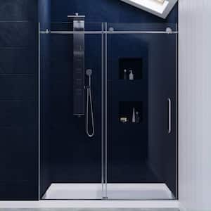 MADAM Series 60 in. by 76 in. Frameless Sliding Shower Door in Chrome with Handle