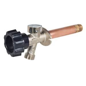 1/2 in. x 8 in. Brass MPT x S Half-Turn Frost Free Anti-Siphon Outdoor Faucet Sillcock