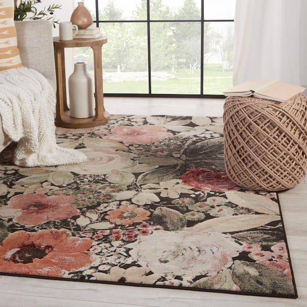 Fl Rectangle Area Rug Rkg149451, What Color Area Rug With Dark Brown Floors