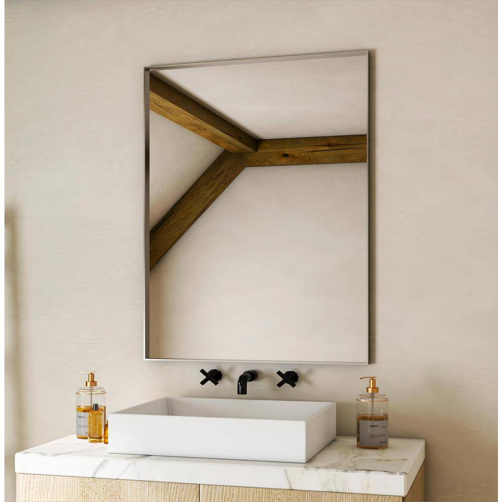 TOOLKISS 28 in. W x 36 in. H Rectangular Aluminum Framed Wall Bathroom ...