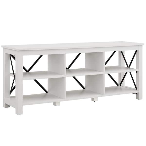 Meyer&Cross Sawyer 58 in. White TV Stand Fits TV's up to 65 in.