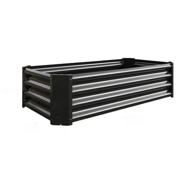 Cubilan Metal Raised Rectangle Garden Bed Rectangle Flowers Plants