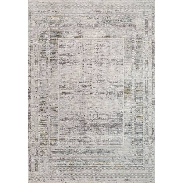 Skyler 2 ft. 3 in. X 3 ft. 11 in. Grey/Blue/Green Geometric Indoor Area Rug