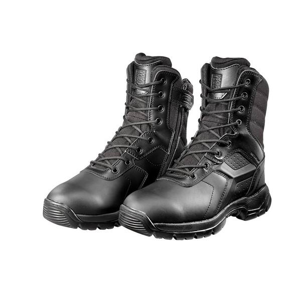 Battle Ops Men s 13MW Black Polishable Waterproof Soft Toe 8 in. Tactical Boot BOPS8001 013MW The Home Depot