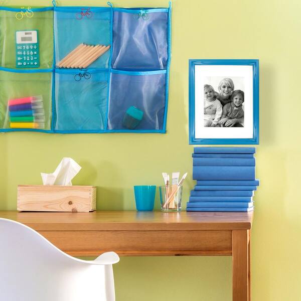 Unbranded Single Opening 8 in. x 10 in. Bright Blue Picture Frame