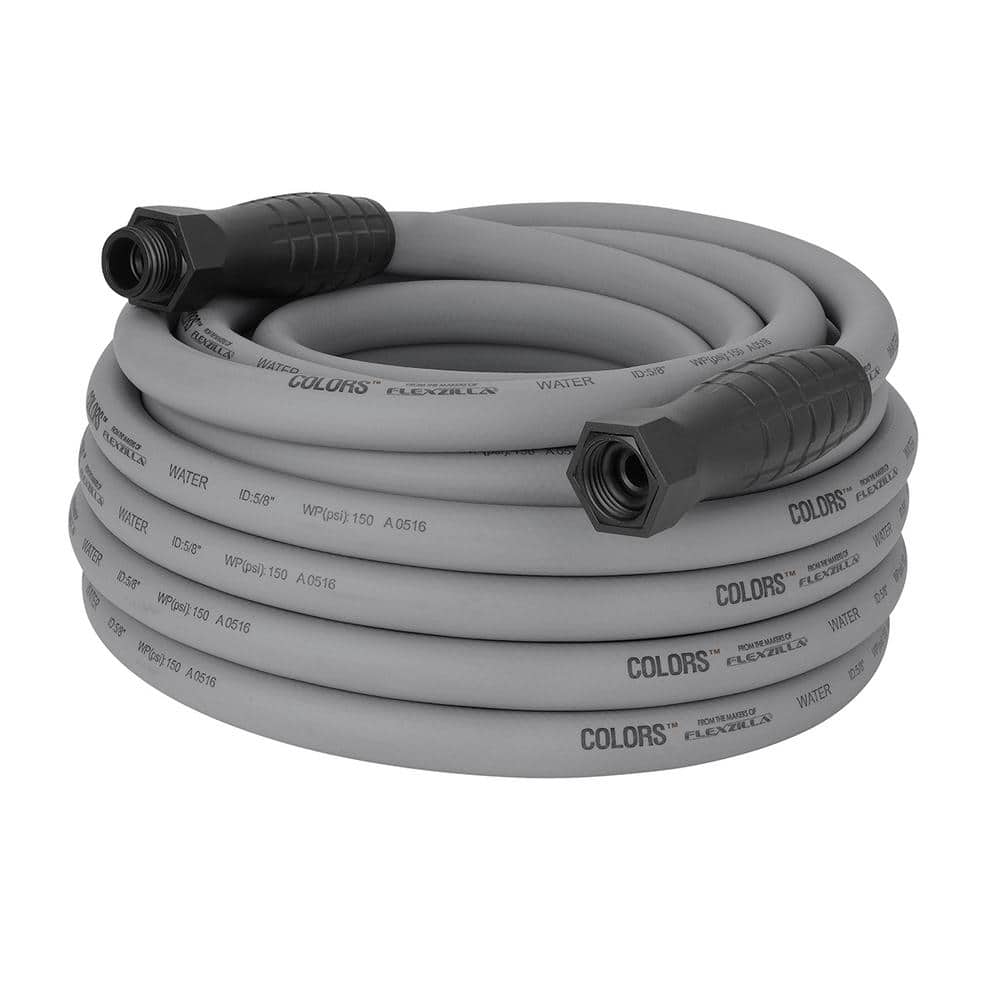 Colors Garden Hose 5/8 inch 50' 3/4 inch - 11 1/2 GHT Slate Gray