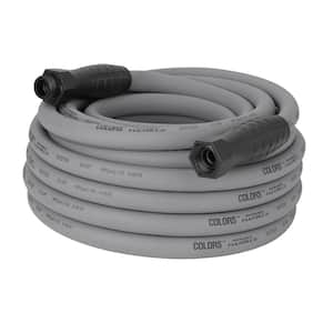 Colors Series 5/8 in. x 50 ft. Garden Hose, 3/4 in. - 11 1/2 GHT Fittings in Slate Gray