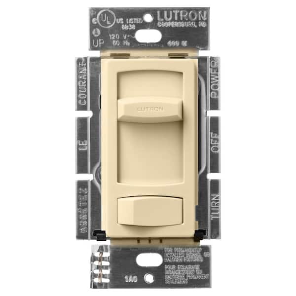 Lutron Skylark Contour Eco-Dim Dimmer Switch for Incandescent Bulbs, 600-Watt/3-Way, Ivory (CT-603PGH-IV)