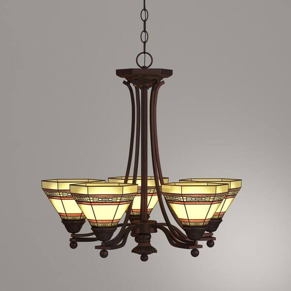 hampton bay tiffany style chandelier