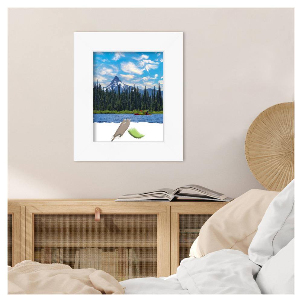Classic 11x14 Matte White Plastic Wall Picture Frame