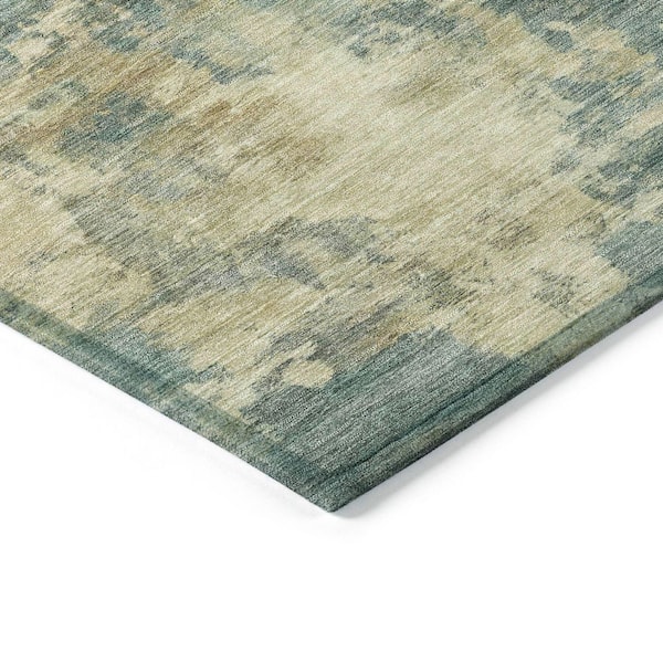 Chantille Machine Washable Indoor/Outdoor Abstract ACN2066 Teal 5 ft. x 7 ft. 6 in. Area Rug