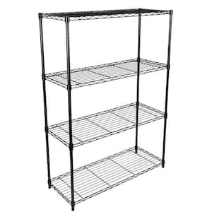 4-Shelf Heavy Duty Storage Shelving Unit, Pantry Organizer, Black