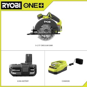 ONE+ 18V Cordless 5-1/2 in. Circular Saw Kit with 4.0 Ah Battery, Charger, and 18T Thin Kerf Carbide Blade