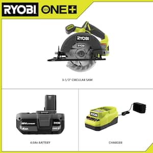 ONE+ 18V Cordless 5-1/2 in. Circular Saw Kit with 4.0 Ah Battery and Charger