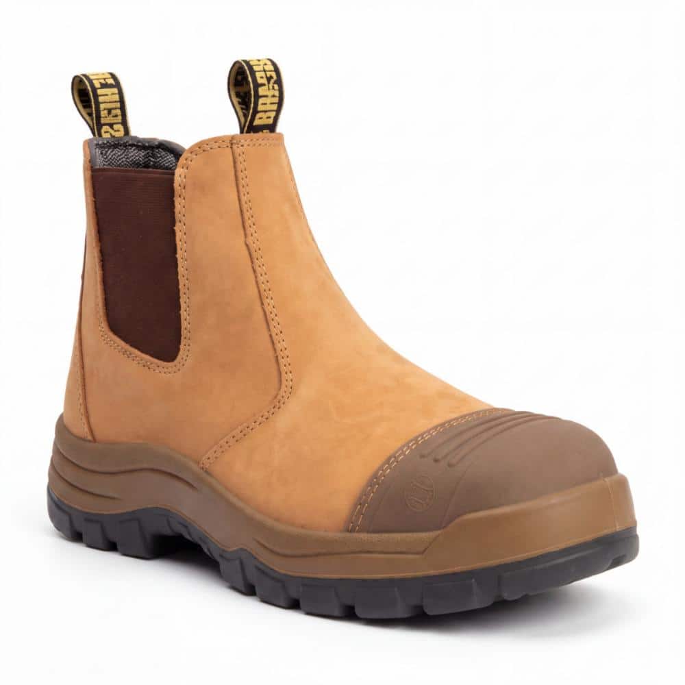 Men's 6 in. Nubuck Leather Soft Toe Puncture-Resistant Slip-Resistant Water-Resistant Chelsea Work Boots TAN802 - Wheat price history on PriceWatchPro