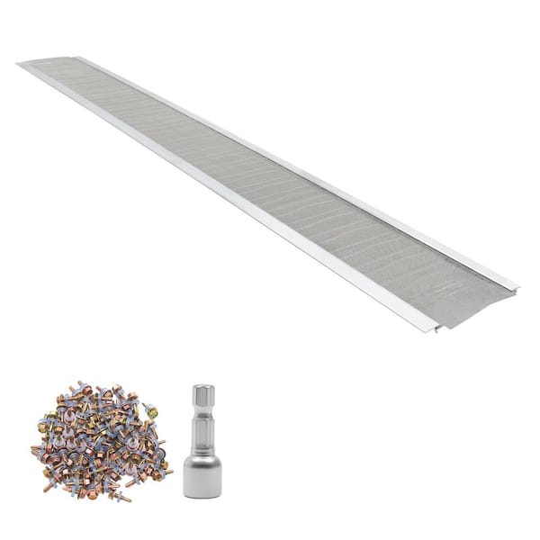 Gutter Guard, 5 in. Aluminum Gutter Cover with Stainless Steel Micro Mesh, 48 ft. Length, Screws Included, 12 Pieces