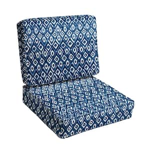 23.5 in. x 23 in. x 5 in. Deep Seating Outdoor Corded Cushion Set in Sakari Ink