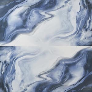 Savannah Blue 23.62 in. x 47.24 in. Polished Porcelain Floor and Wall Tile (15.49 sq. ft./Case)