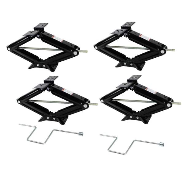 Quick Products RV Stabilizing and Leveling Scissor Jack, 5,000 lbs. Max, 24  in. Set of QP-RVJ-S24-4PK The Home Depot