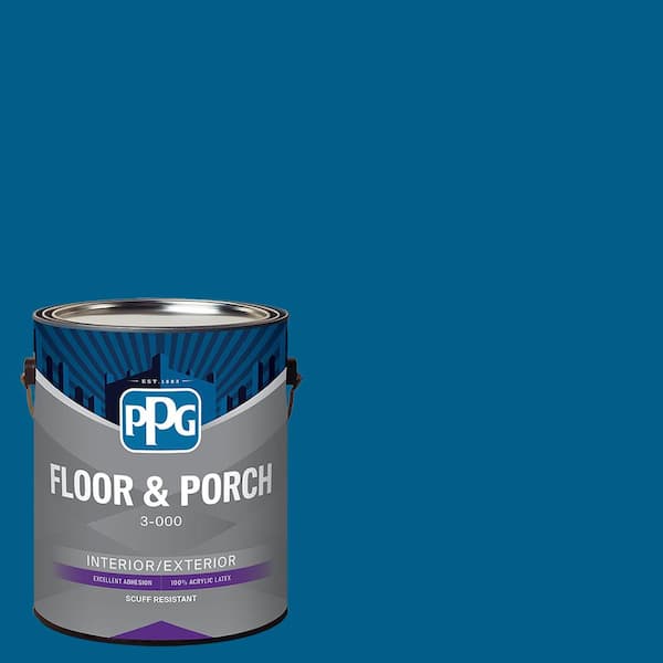 1 gal. PPG1157-7 Blue Flame Satin Interior/Exterior Floor and Porch Paint