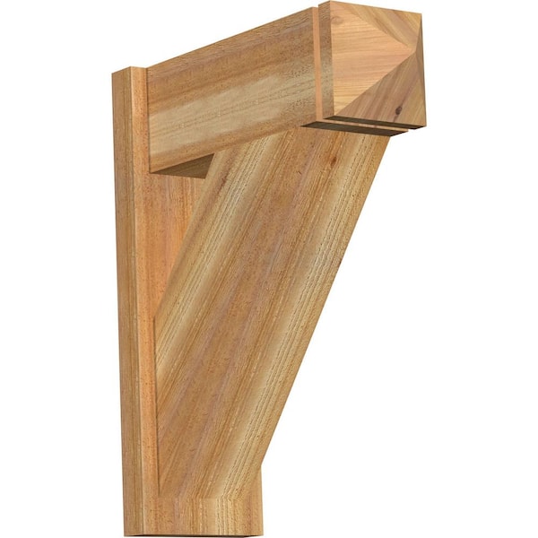 Ekena Millwork 8 in. x 26 in. x 22 in. Traditional Arts and Crafts Rough Sawn Western Red Cedar Outlooker