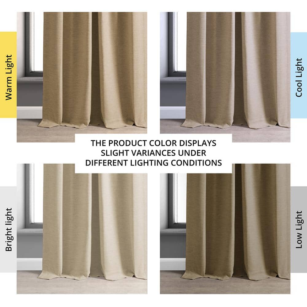 Ginger Polyester Blackout Puddle Length Drape Panel