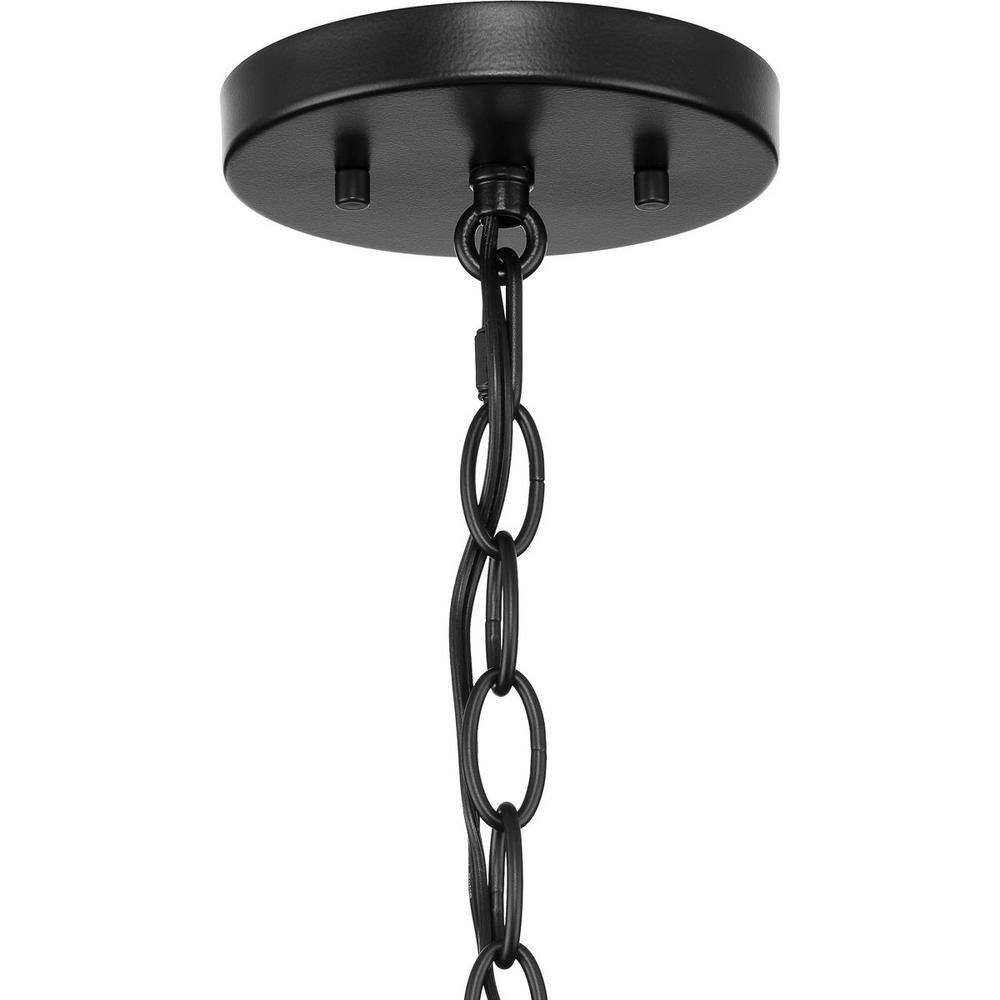 Keegan 13" Matte Black Glass Outdoor Hanging Lantern