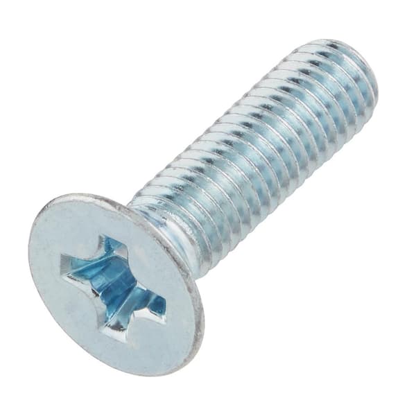 Everbilt M8-1.25 x 30mm Zinc Flat Head Phillips Drive Machine Screw 2-Pieces