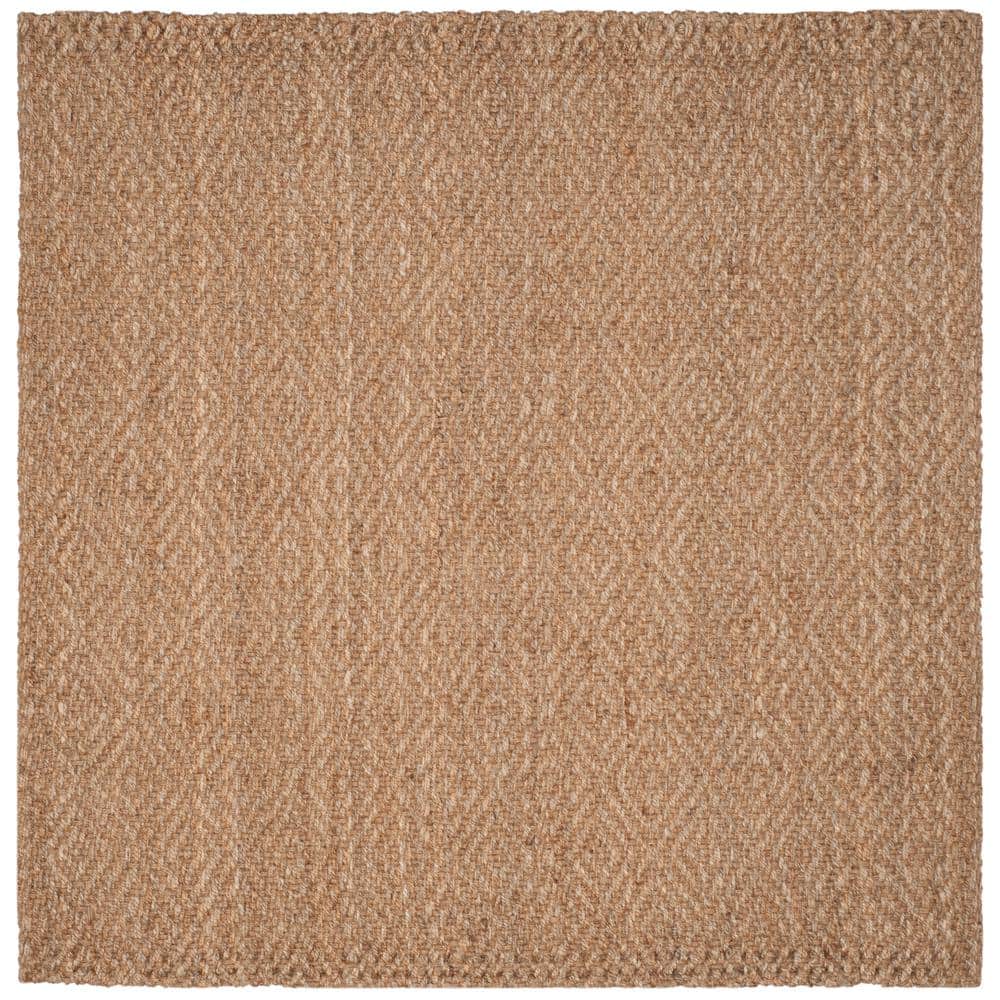 Natural Jute Handwoven Non-slip Square Rug