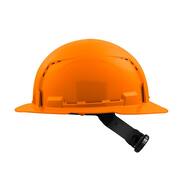 BOLT Orange Type 1 Class C Full Brim Vented Hard Hat with 4-Point Ratcheting Suspension (10-Pack)