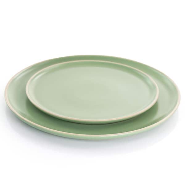 Williams-Sonoma Green Pressed Glass Dinner Plate Olives Branch 10 3/4 EUC  RARE