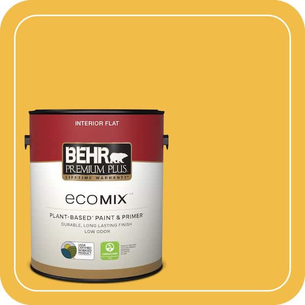 1 gal. #P280-6 Bling Bling Flat EcoMix Plant-Based Interior Paint & Primer