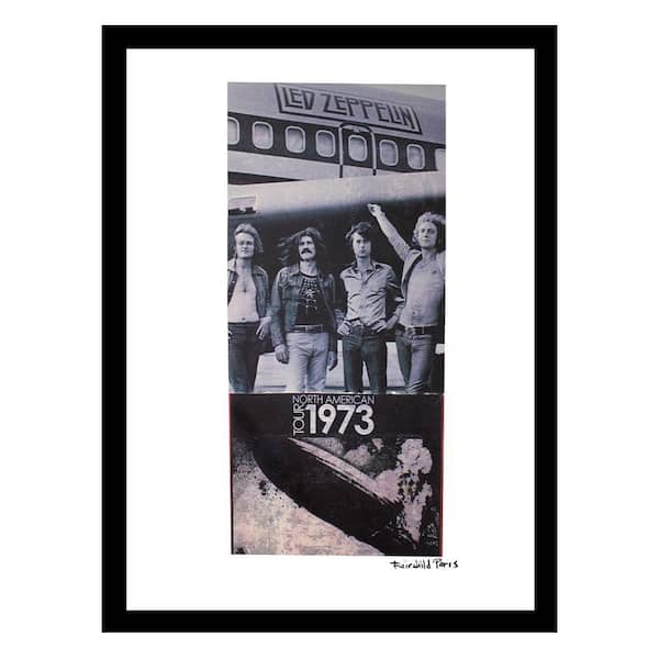 VENICE BEACH Collections Led Zeppelin 1973 North American Tour Vintage by Fairchild Paris 1-Piece Framed Graphic Print Abstract 18 in. x 14 in.