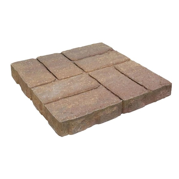 Oldcastle Weathered Brick 15.75 in. x 15.75 in. x 2 in. Tan/Charcoal Concrete Step Stone (84 Pieces / 143 sq. ft. / Pallet)