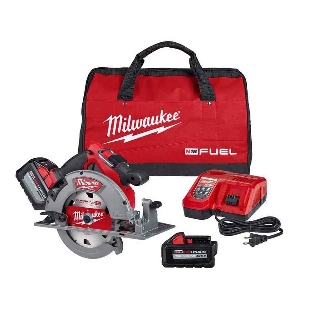 Milwaukee M18 FUEL 18V Lithium-Ion Brushless Cordless 7-1/4 in. Circular Saw Kit with Extra 6.0ah Battery -  2732-21HD-4