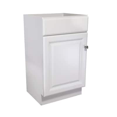 Wyndham 18 in. 1-Door Bath Vanity Cabinet Only in White (Ready to Assemble)