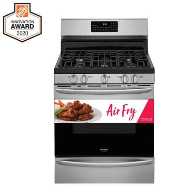 5.0 cu. ft. Gas Range with True Convection Self-Cleaning Oven in Stainless Steel with Air Fry