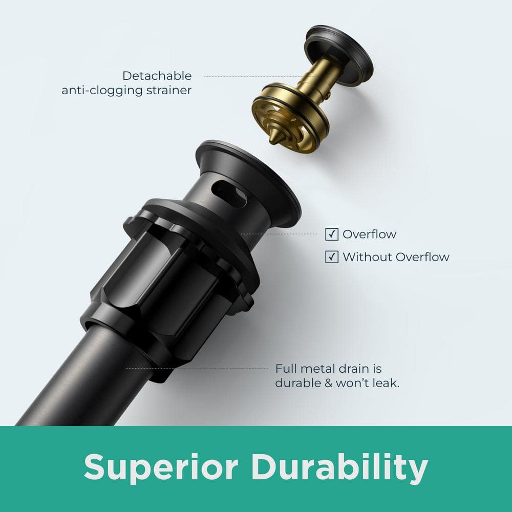 Black and Brushed Gold Stainless Steel Single Handle Bathroom Faucet