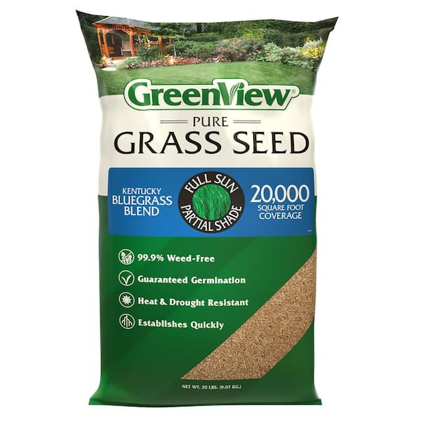 Pure Grass Seed 20lbs. 20,000 sq. ft. Kentucky Bluegrass Blend