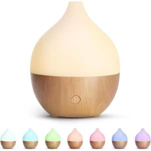 Essential Oil Diffuser, 100ml Small Aromatherapy Diffuser Cool Mist Humidifier W/Auto Shut-Off Function and White Lights