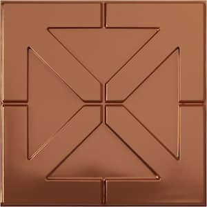 19 5/8 in. x 19 5/8 in. Xander EnduraWall Decorative 3D Wall Panel, Copper (Covers 2.67 Sq. Ft.)